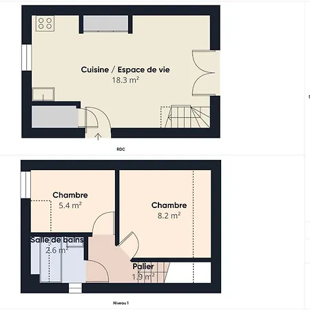 Сasa de vacaciones Maison Vue Pour 2 Adultes Et 2 Enfants *